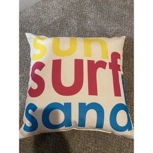 Sun Surf Sand Throw Pillow, Beach Throw Pillow, Beachhouse